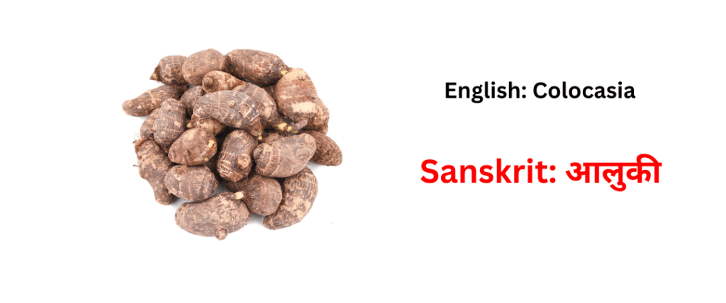 vegetable names in sanskrit